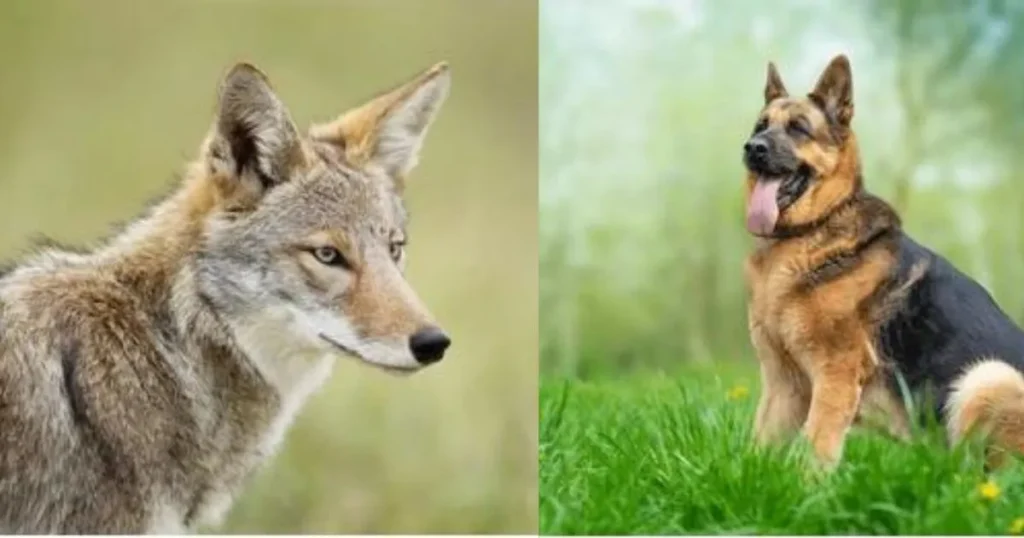 color difference in coyote and germen shepherd